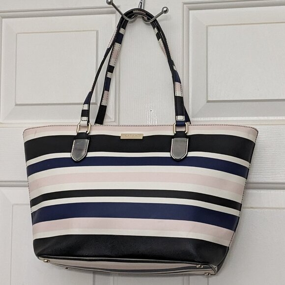 KATE SPADE WOMEN'SSHOULDER BAG SATCHET PURSE STRIPED